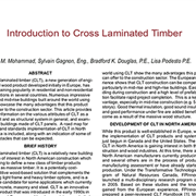 Introduction to Cross-Laminated Timber