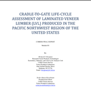 Cover image of Cradle-To-Gate Life-Cycle Assessment of Laminated Veneer Lumber (LVL) Produced in the Pacific Northwest Region of the United States