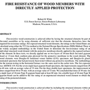 Cover image of Fire Resistance of Wood Members with Directly Applied Protection