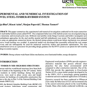 Experimental and Numerical Investigation of Novel Steel-Timber-Hybrid System