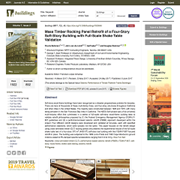 Cover image of Mass Timber Rocking Panel Retrofit of a Four-Story Soft-Story Building with Full-Scale Shake Table Validation