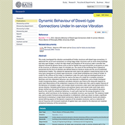 Dynamic Behaviour of Dowel-Type Connections Under In-Service Vibration
