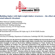 Building Higher with Light-Weight Timber Structures: The Effect of Wind Induced Vibrations